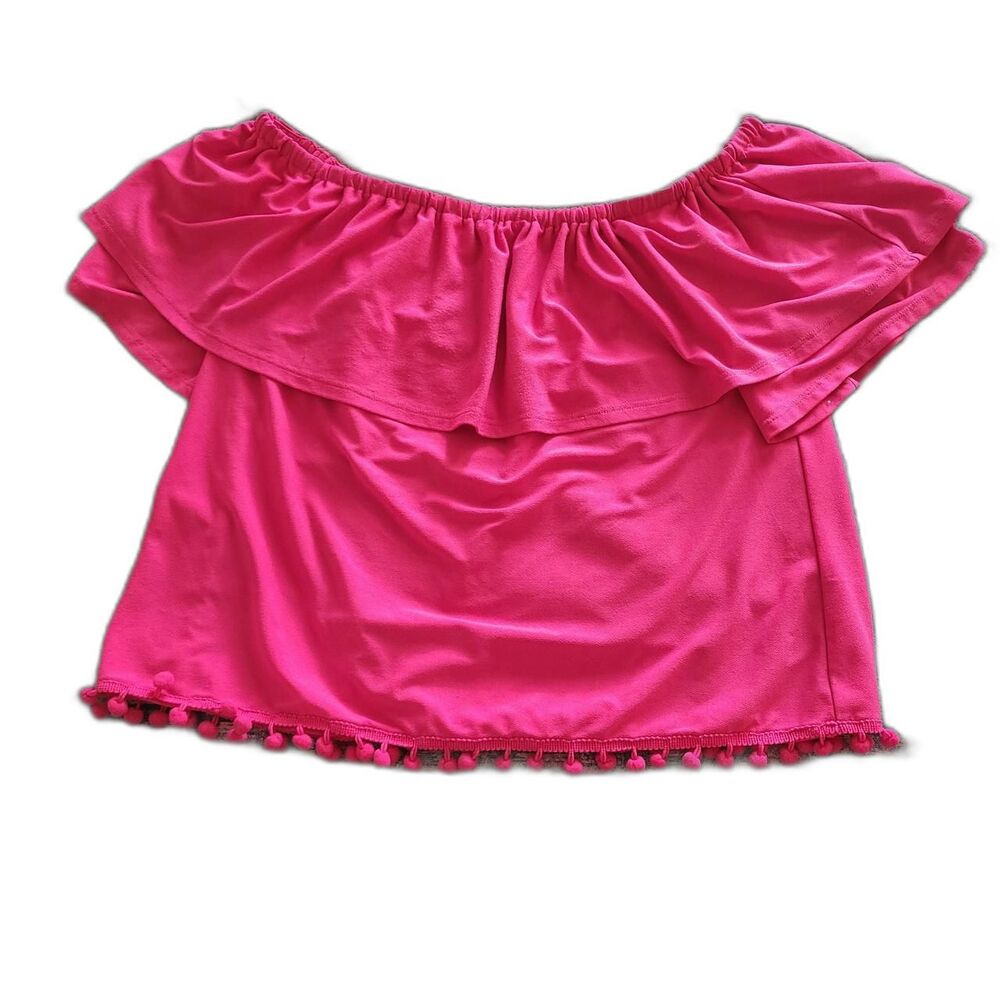 Pink Off The Shoulder Blouse - Size: Small